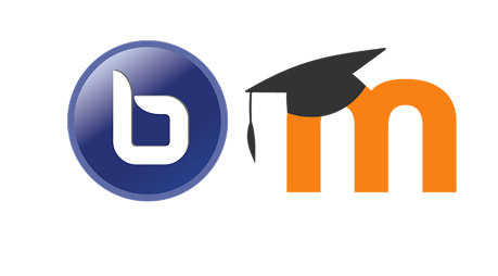 Лого BigBlueButton + Moodle